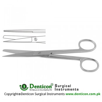 Operating Scissor Straight - Sharp/Blunt Stainless Steel, 18.5 cm - 7 1/4"